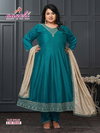 Plus Unique By Aanchi Vichitra Silk Top With Bottom Dupatta Suppliers In India